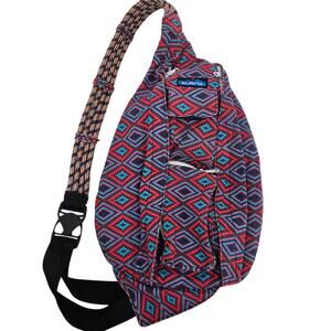 KAVU Rope Sling Crossbody Bag Hiking Trail Shoulder Backpack Tribal Western Boho